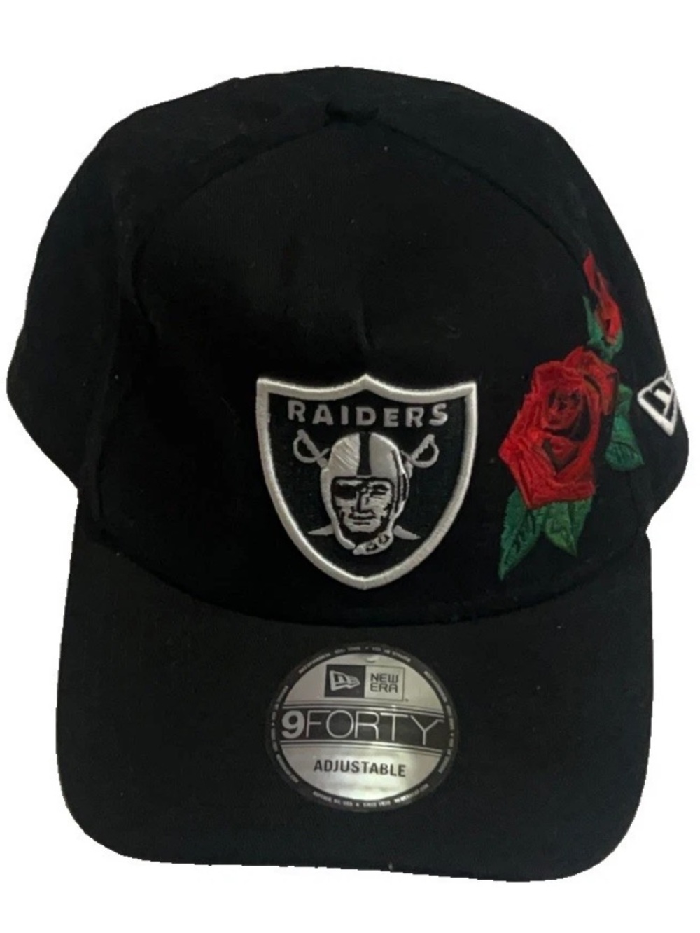 Las Vegas Oakland Raiders New Era 9Forty Rose Emblem Men's SnapBack Hat RARE